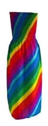 Regenbogen Kleid Boho