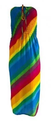 Boho Regenbogen Kleid