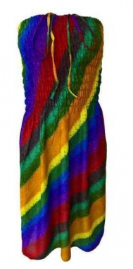 Boho Beach Dress Rainbow
