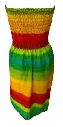 Mehrfarbiges Strandkleid Boho