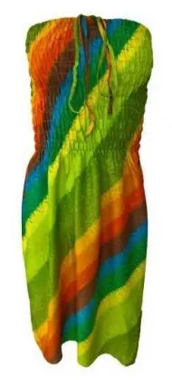 Regenbogen Strandkleid Boho