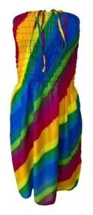 Regenbogen Sommerkleid Boho
