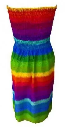 Mehrfarbiges Sommerkleid Boho