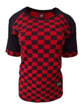 Shirt Rockabella Chess Pattern Red