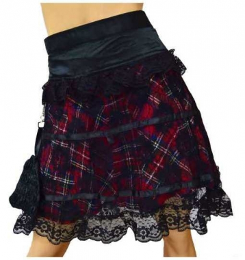 Gothic Skirt Tartan Pattern