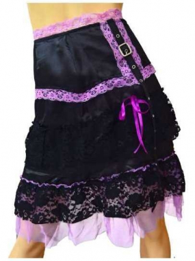 Steampunk Tiered Skirt Rose