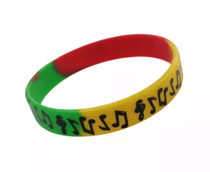 Silikon Armband Musik Symbole Mehrfarbig