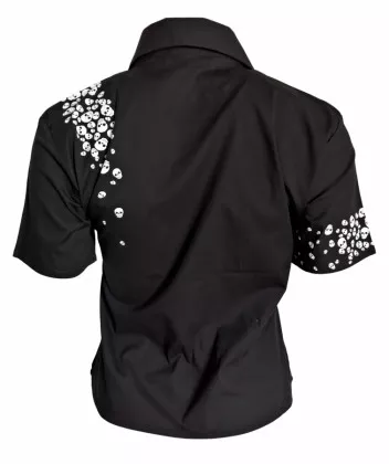 Totenkopf Schwarzes Gothic Shirt