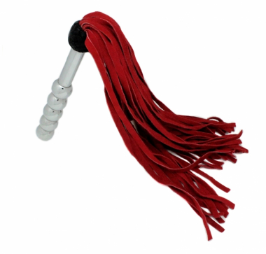 Leather Flogger Red with 45 Straps