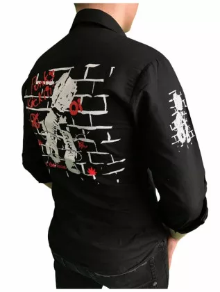 Hemd Punks kickin Schwarz