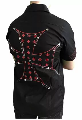 Punk Hemd Eisernes Kreuz
