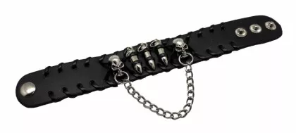 Armband Schwarz Patronen & Kette