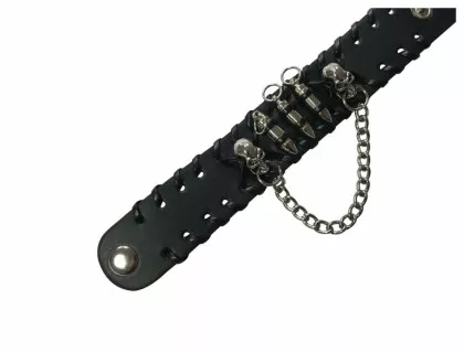Armband Schwarz Patronen & Kette