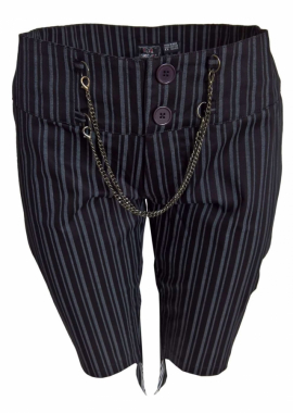 Trousers short with stripes
