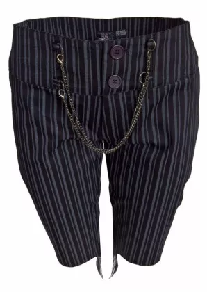 Damen Hose Kurz mit Streifen