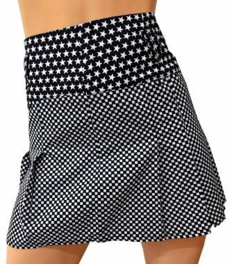 Black & white mini skirt stars