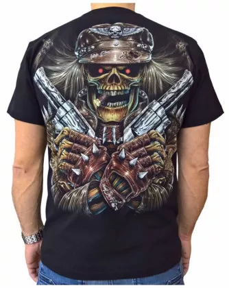 T-Shirt Rocker Totenkopf (Glow in the Dark)