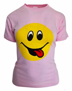 Happy Face Shirt in Rosa