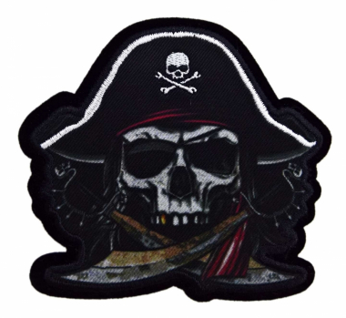 Embroidered Patch Pirate Skull Sabers
