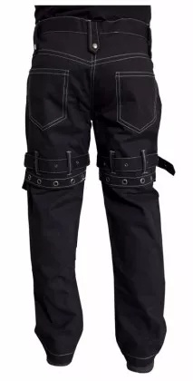 White Seams Black Gothic Trousers