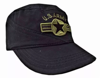 Black US Military Cap