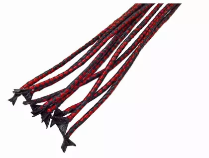 Riemen Flogger Schwarz & Rot