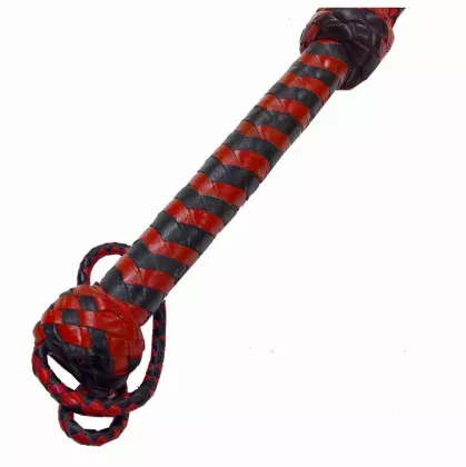 Riemen Flogger Schwarz & Rot