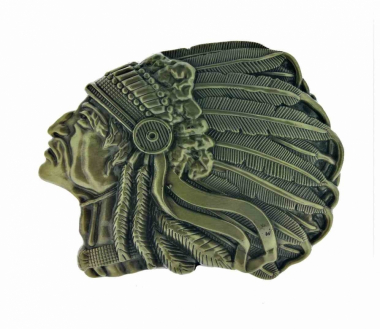 Belt Buckle Red Indian Chief