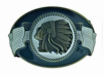 Gürtelschnalle Indianer USA