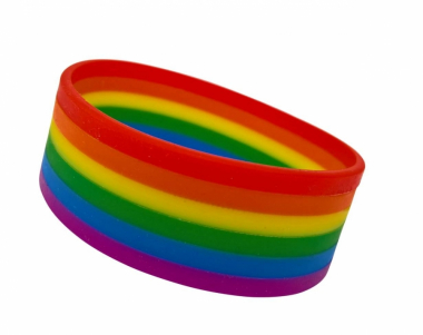 Silicone Rubber Wristband Rainbow