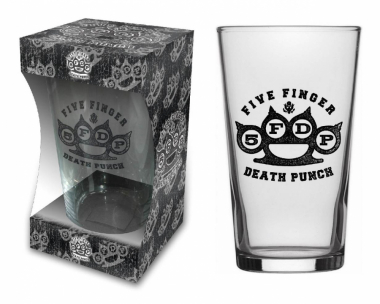 Drinking Glass Five Finger Death Punch Knuckle Logo