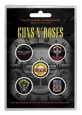 Button Badge Guns N Roses Bullet Logo