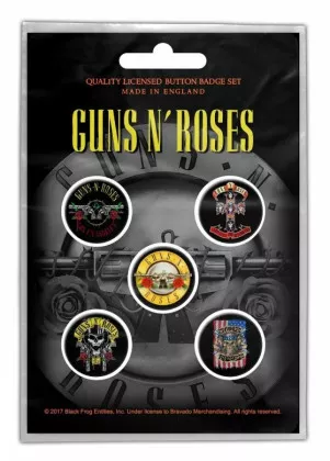 Button Set - Guns N Roses Bullet Logo