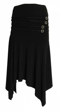 Black asymetric Skirt with fashionable Sequins