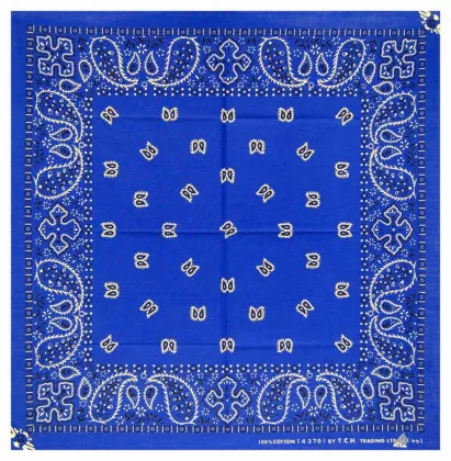 XL Bandana Halstuch Petrol Blau Paisley