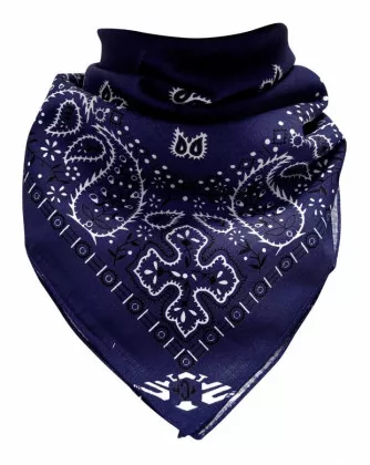 XL Bandana Scarf Dark Blue Paisley