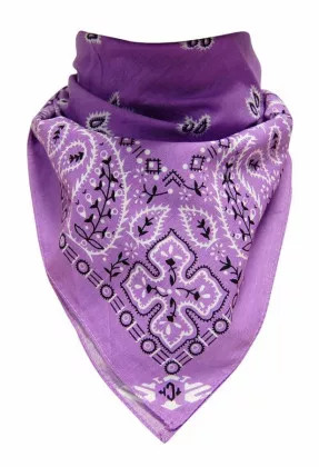 XL Bandana Halstuch Flieder Paisley