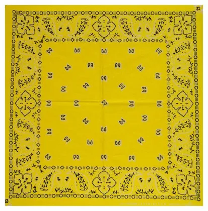 XL Bandana Halstuch Gelb Paisley