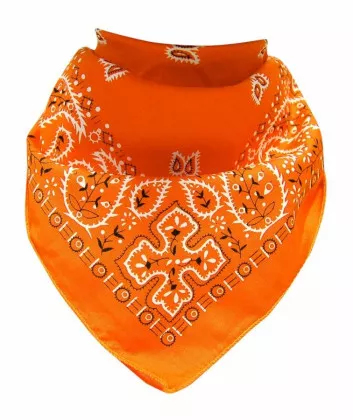 XL Bandana Scarf Light Orange Paisley