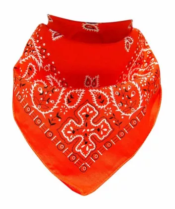 XL Bandana Scarf Orange Paisley