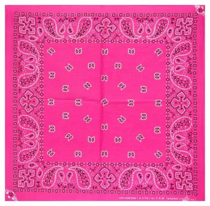 XL Bandana Halstuch Rosa Paisley