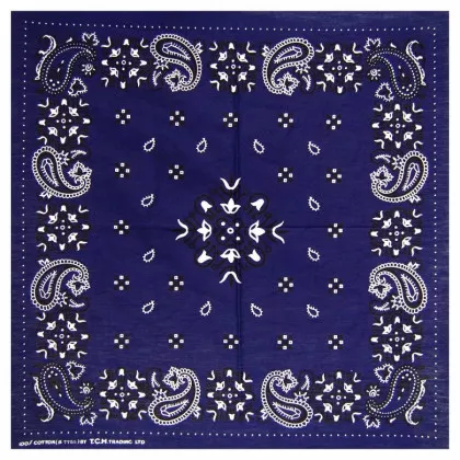 XL Bandana Halstuch Royalblau Paisley