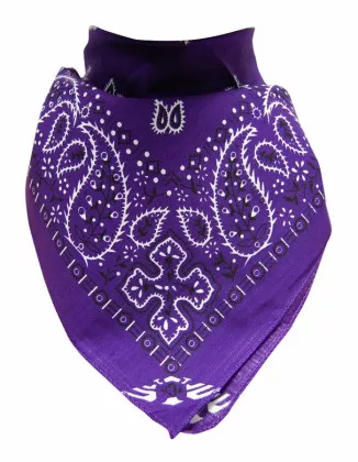 XL Bandana Scarf Violet Paisley