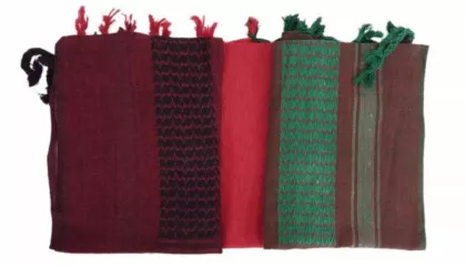 Shemagh Halstuch Afghanistan - Schwarz Rot Grün