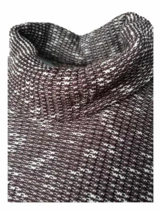 Damen Rollkragen Pullover Braun Meliert