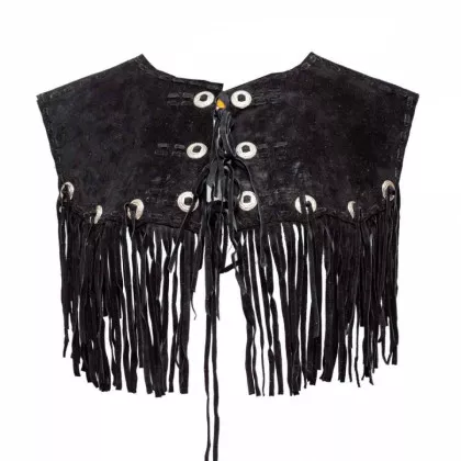 Schwarze Damenweste aus Leder