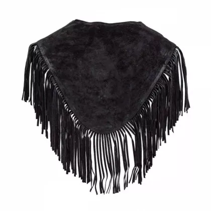 Lederponcho mit Anhänger