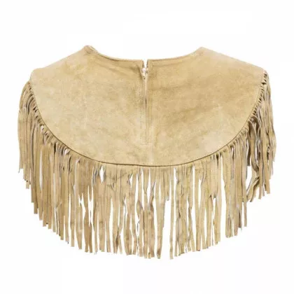 Fringed Vest Light Brown
