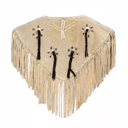 Light beige fringed Vest