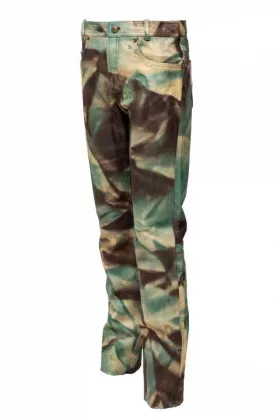 Ladies biker pants made of genuine leather